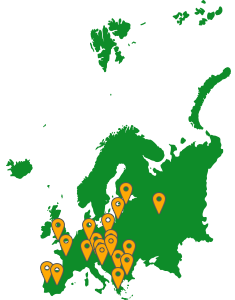 Moor Instruments Distribution Map - Europe